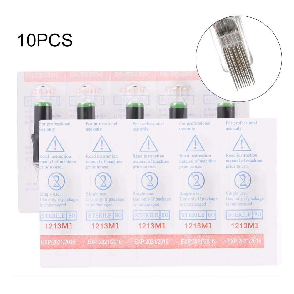 10pcs Disposable Semi Permanent Tattoo Cartridge Needles RL/RM/M1/RS for Makeup Machine 13M1