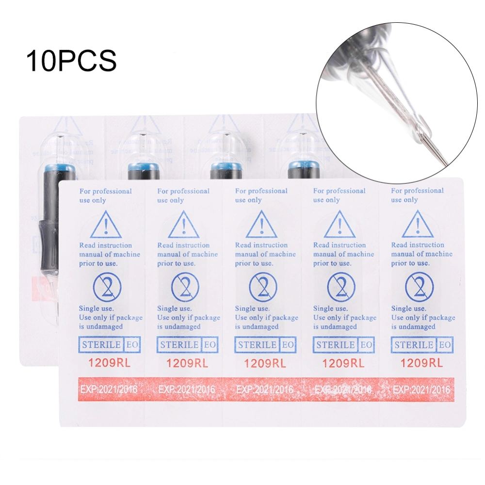 10pcs Disposable Semi Permanent Tattoo Cartridge Needles RL/RM/M1/RS for Makeup Machine 9RL