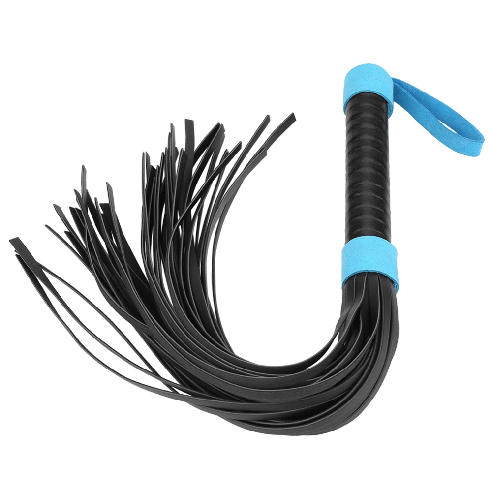 PU Leather Couple Flogger Tassel Whip Adult SM Role Playing Game Sex Toy (Blue)