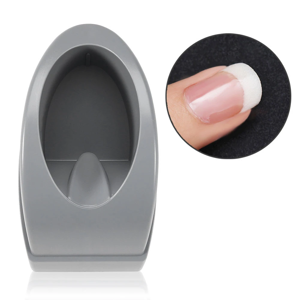 French Dip Nail Container Smile Line Maker French Nail Art Guide Manicure Tools Gray