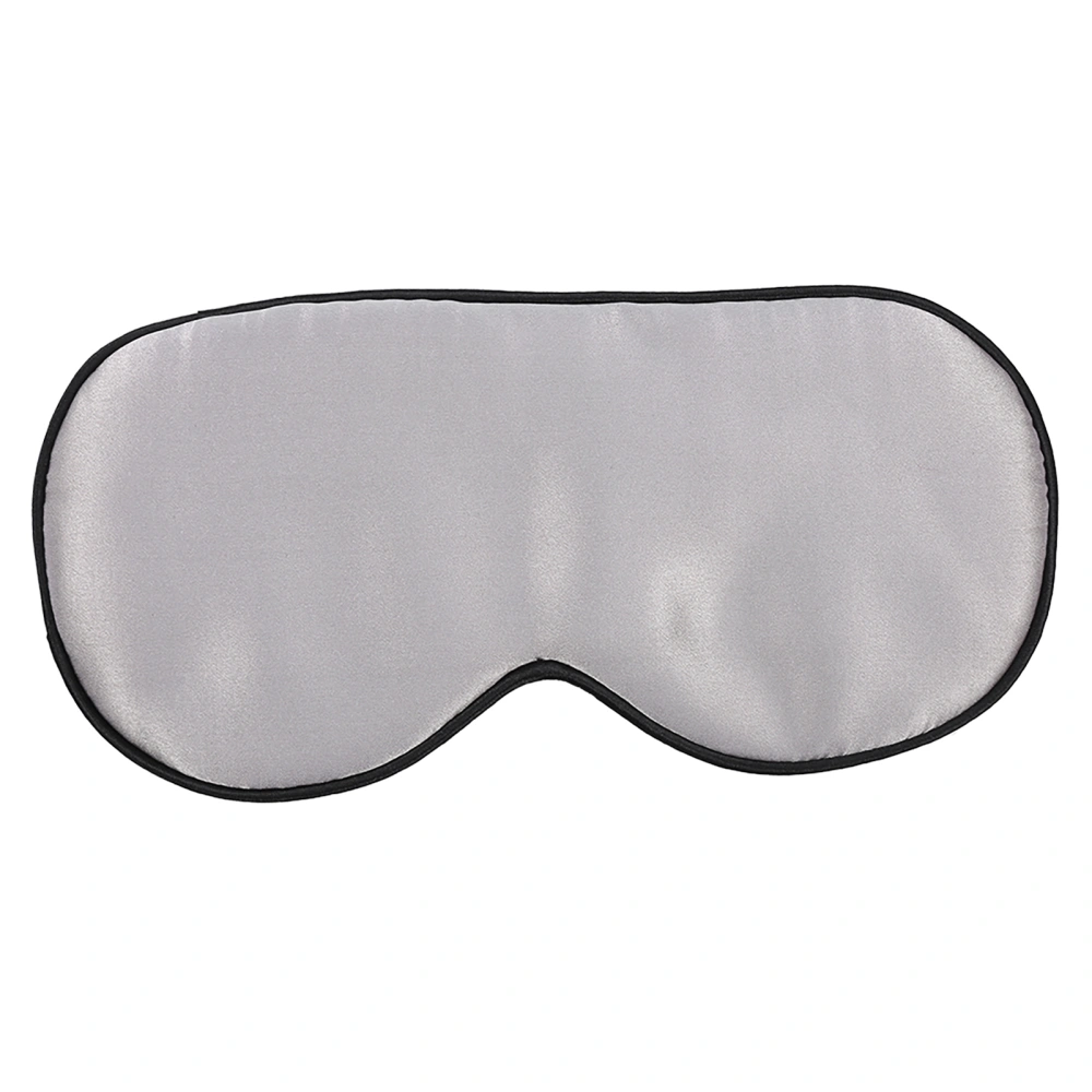 Natural Silk Sleeping Eye Mask Men Women Breathable Nap Sleep Shade Mask Silver Grey