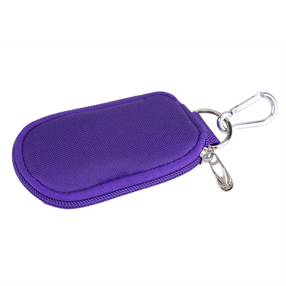 Portable key Chain Style 10-Compartment 2/3ML Essential Oil Holder Storage Bag Case (Purple)