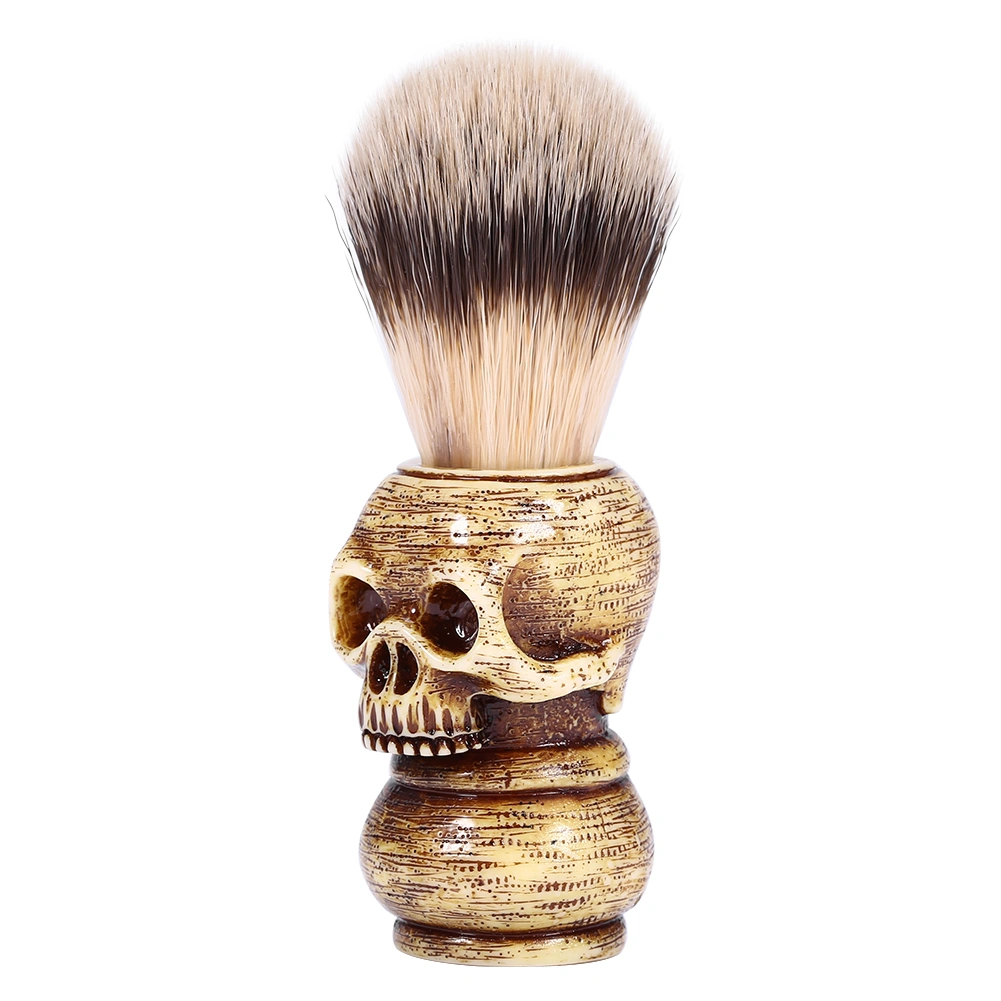 Mens Grooming Tool Makeup Skull Head Barber Salon Beard Shaving Brush