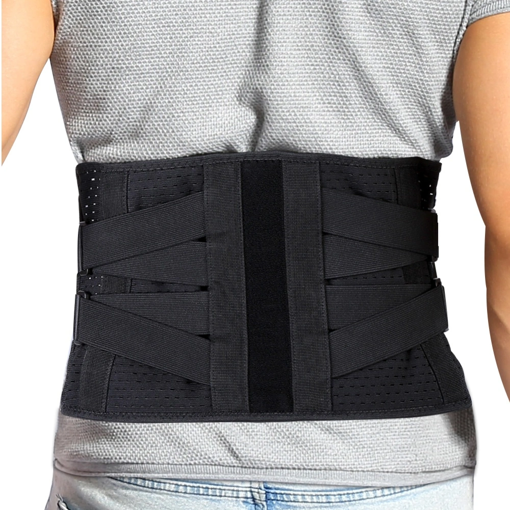 YHG double pressure nursing belt Adjustable lumbar support Black XL code Suitable for waist cir