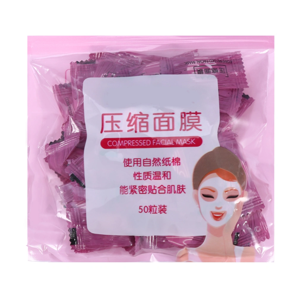 Skin Care 50pcs Pack Natural NOn woven Compressed Face Mask DIY Facial Mask