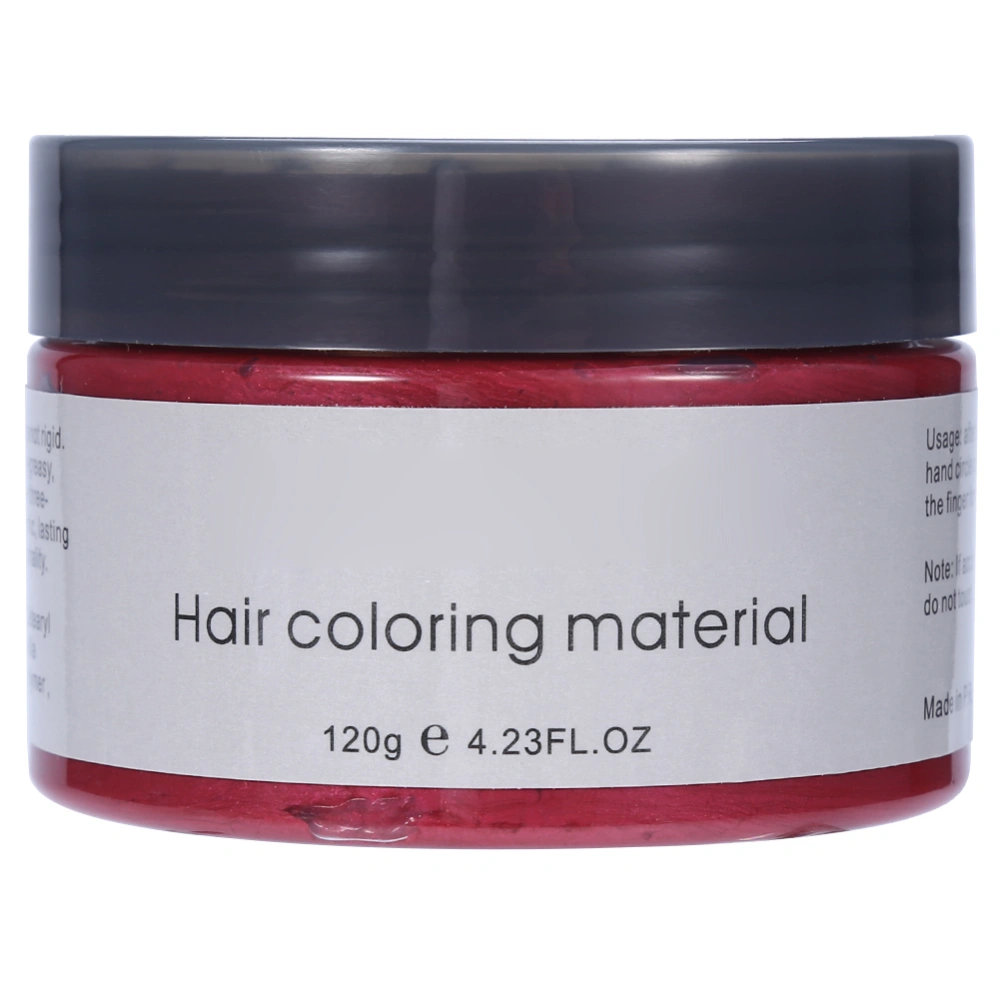 120ML Disposable NOn Oily Hair Dye Mud Hairdressing Cream Hair Styling Coloring Wax (Red)