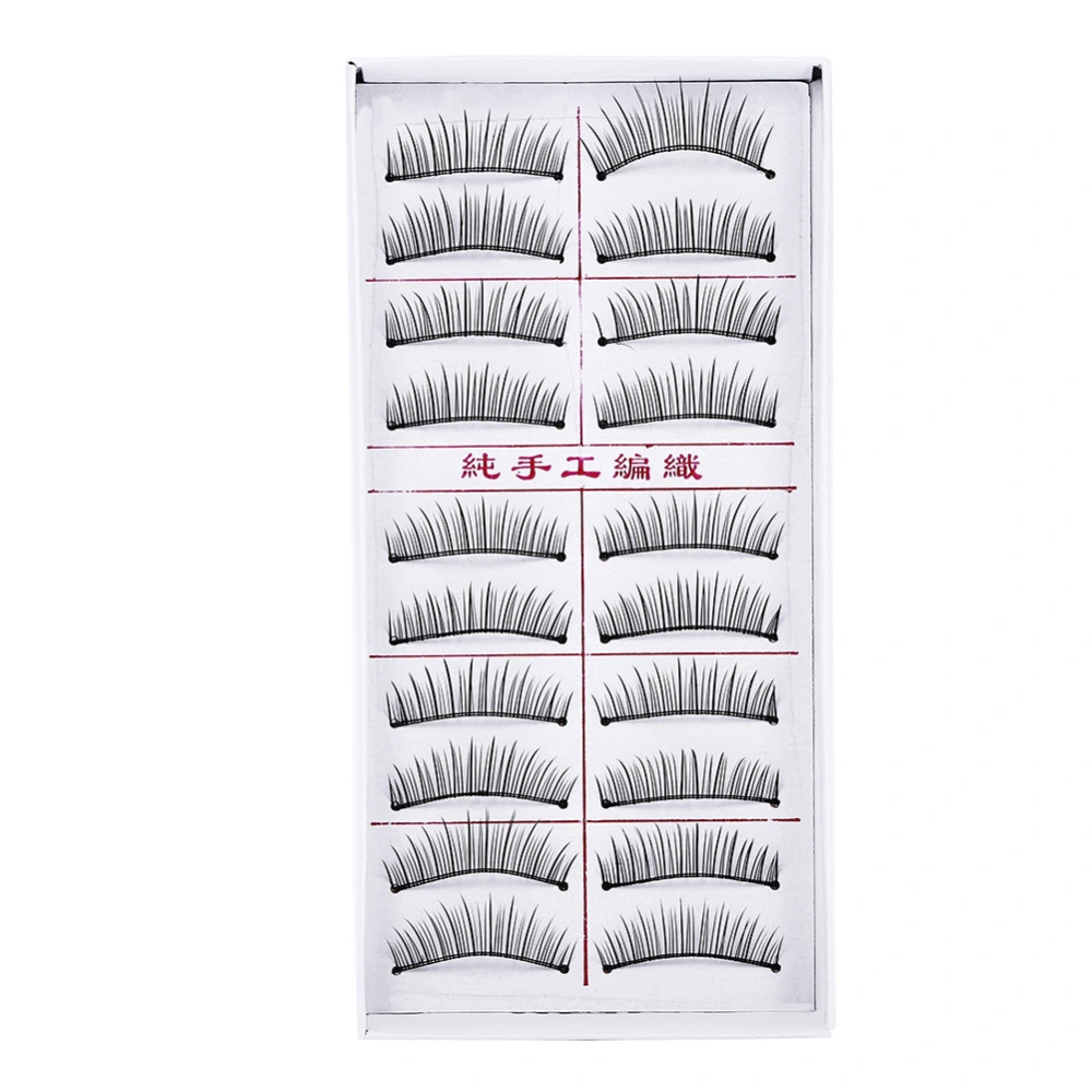 20pcs Natural False Eyelashes Slender Fake Eye Lashes Extension Makeup Tool