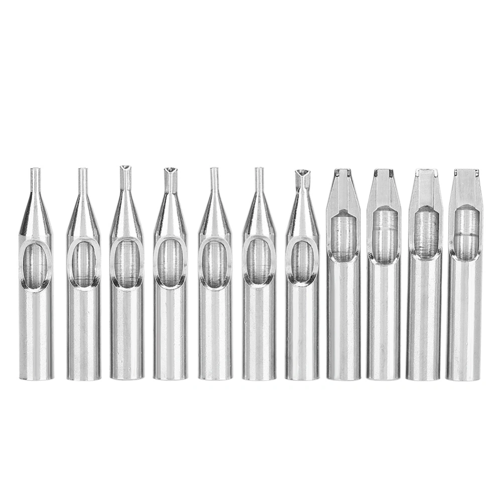 11Pcs/set 304 Stainless Steel Assorted Tattoo Nozzle Tips Needles Kit 11 Sizes