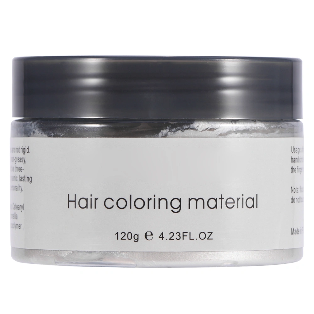 120g Unisex Disposable Hair Dye Mud Hairdressing Cream Hair Styling Coloring Wax (White)