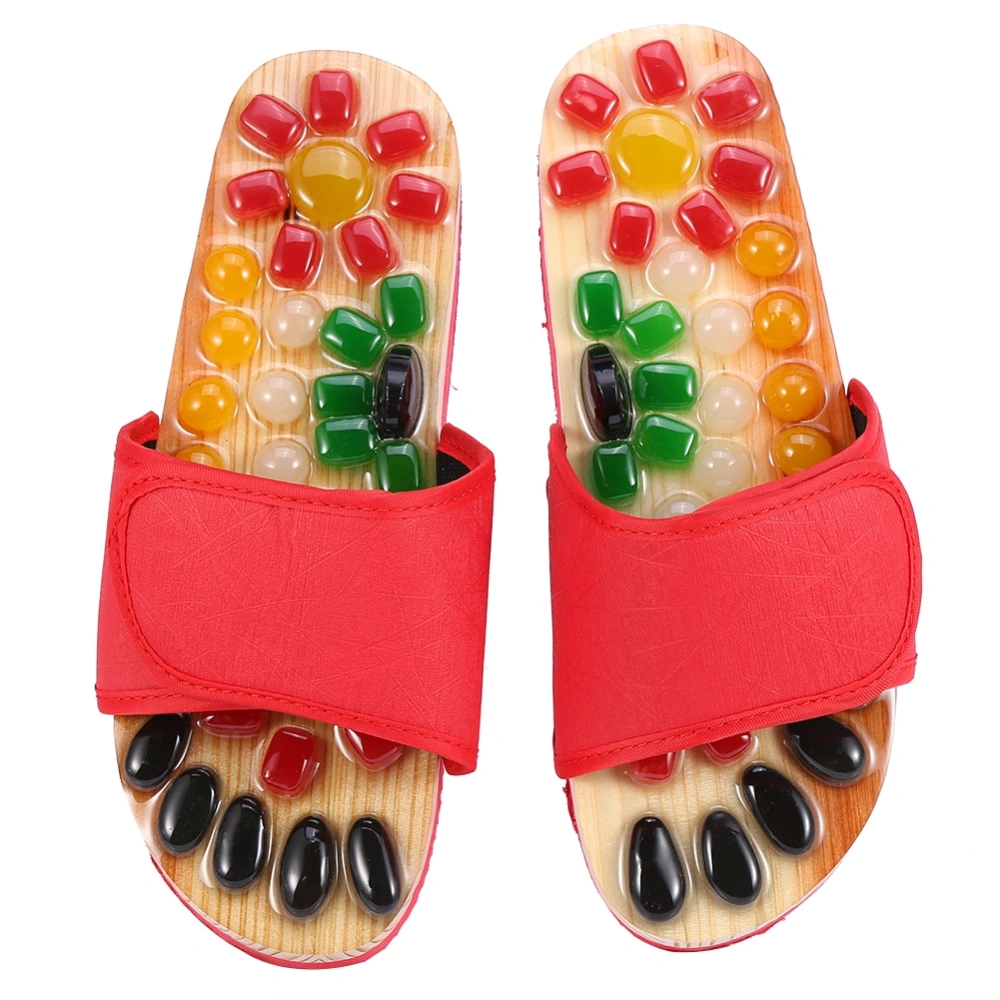 Massage Slippers Health Care Blood Activating Foot Relaxation Massager Shoes Red 37