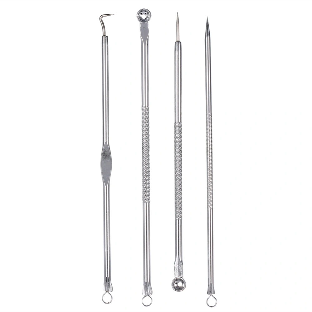 4PCS/Set Stainless Steel Blackhead Acne Blemish Removal Needle Kit Tool