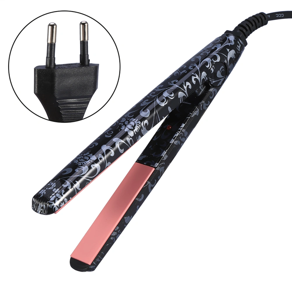 1PC Portable Electronic Hair Straightener Straightening Hairstyling Tool(Black, EU Plug)