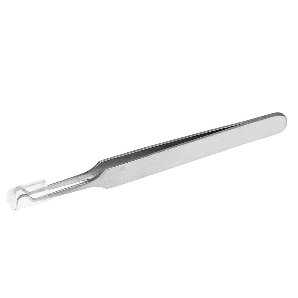 Stainless Steel Acne Blackhead Removal Tweezer Beauty Nipper Makeup Tool (Hooked Tip 8.7cm)