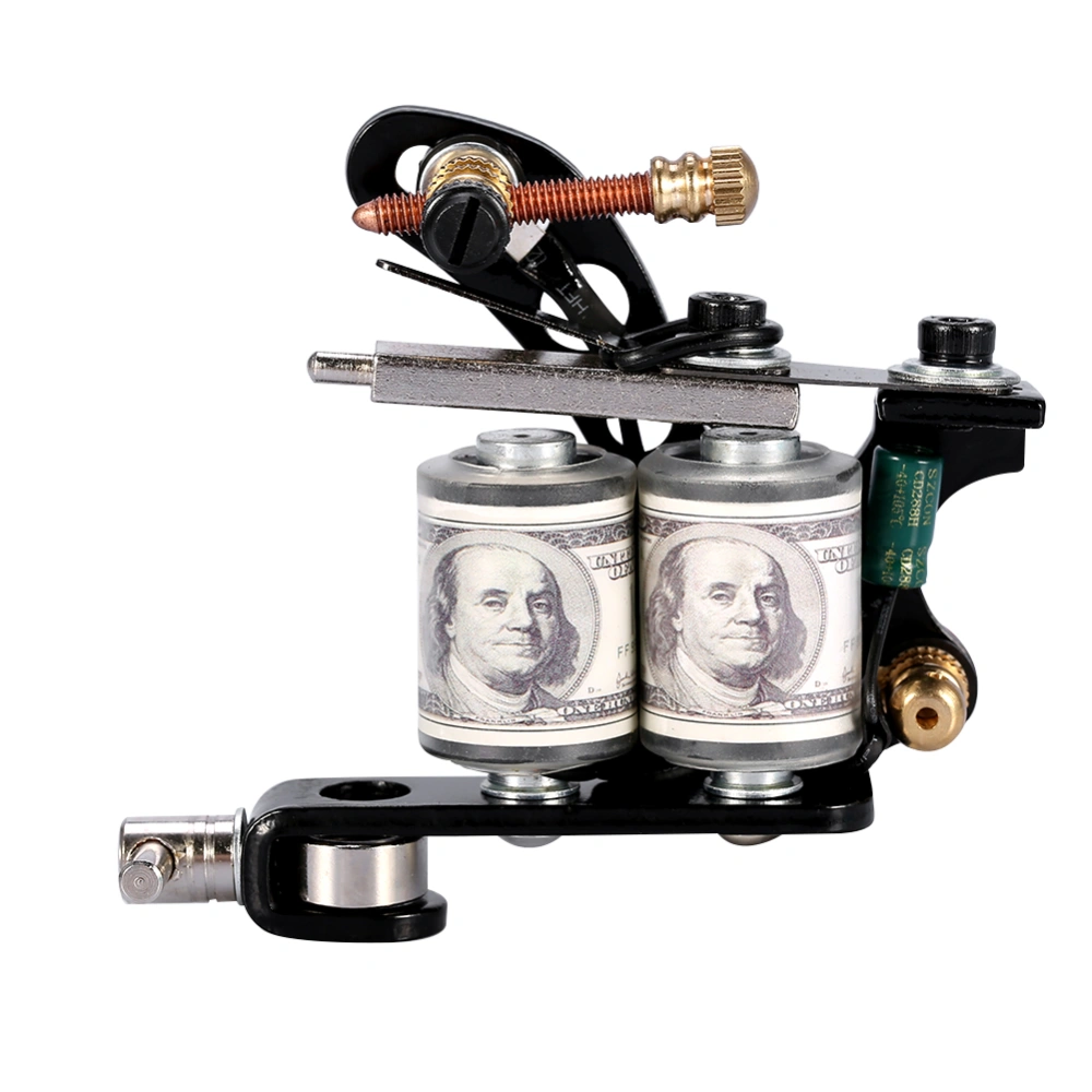 Professional Tattoo Machine Reel Film Coils Gun Frame For Shader Supply Equipment Black