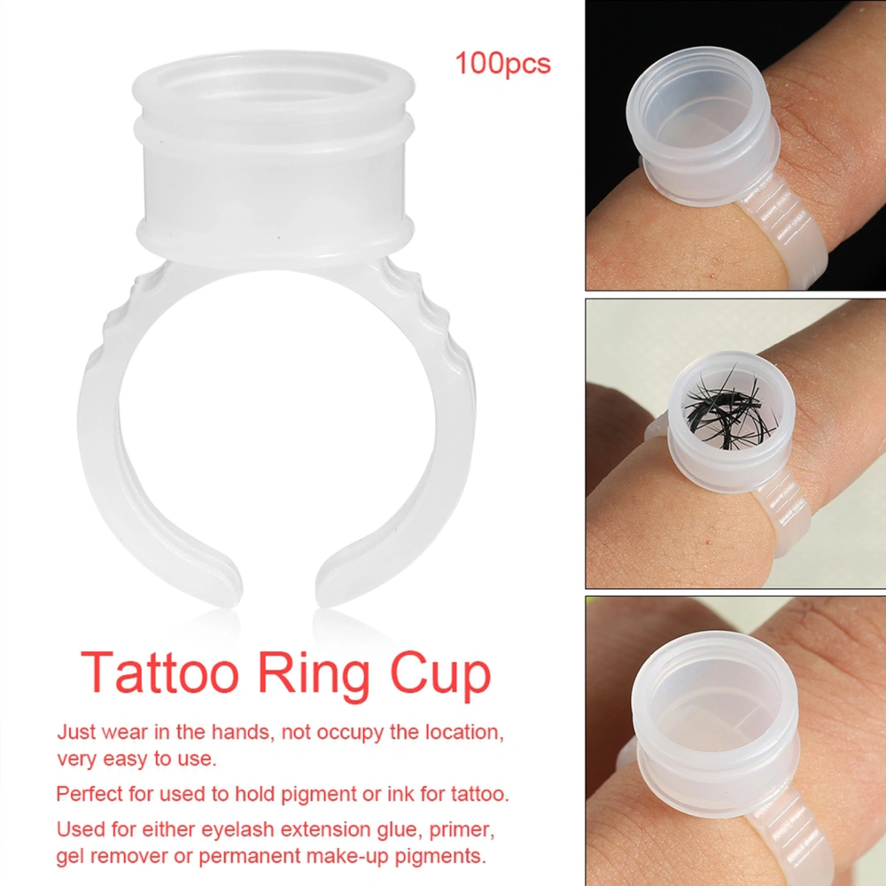 Disposable Eyebrow Tattoo Ink Rings Pigments Holder Container Cup Large Size (100pcs)