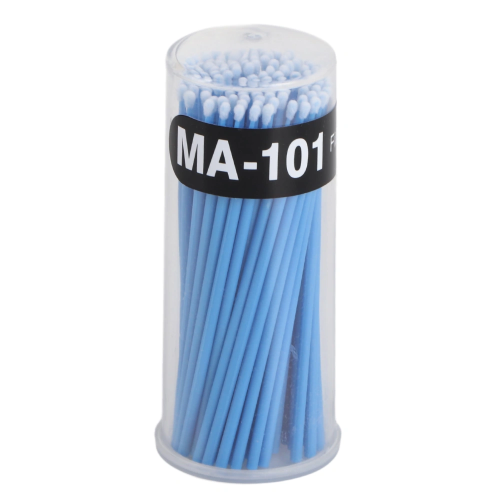 100PCS/Box Lady Micro Disposable Extension Mascara Brush Eyelash Glue Cleaning Stick Blue Large