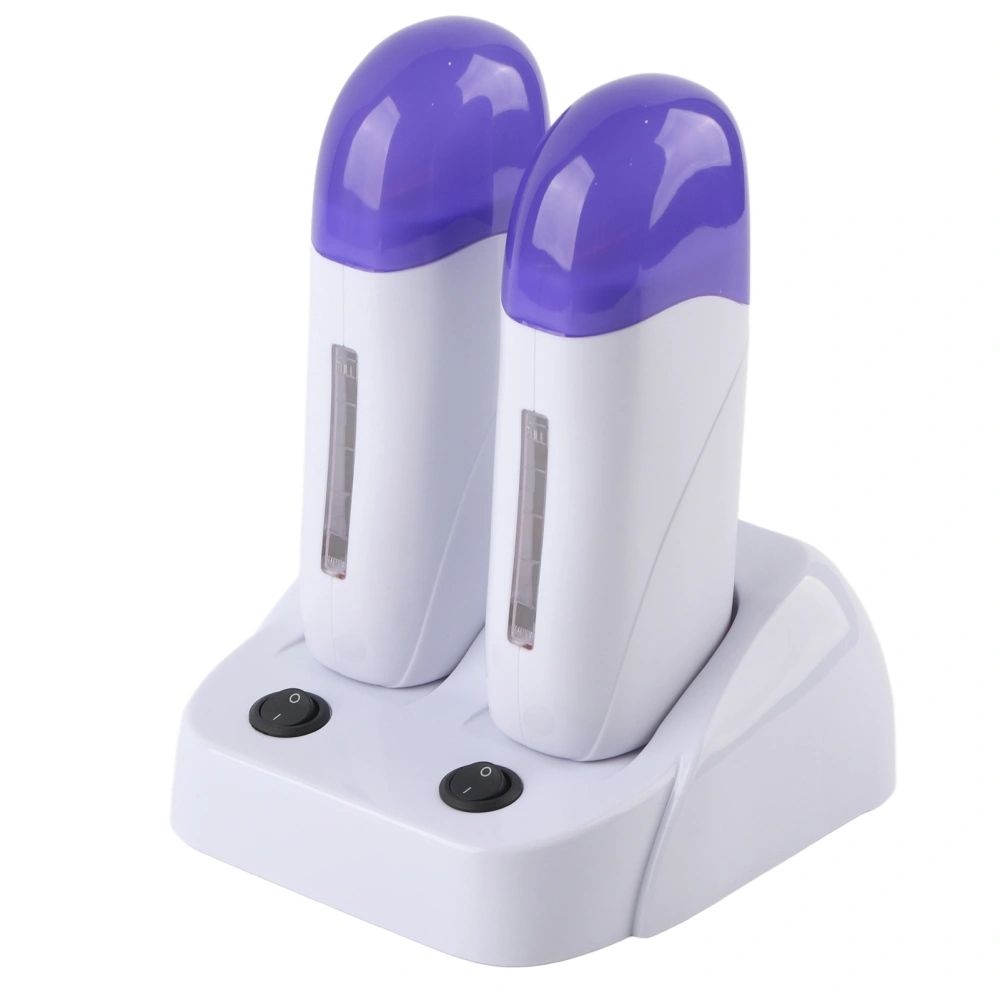 Cartridge Wax Depilatory Roller Warmer Heater Waxing Body Hair Removal Machine Double EU Plug