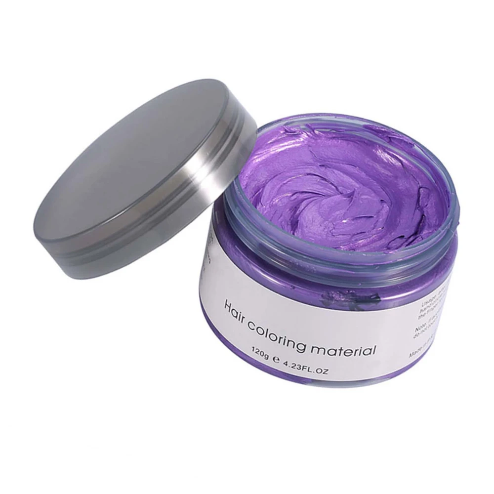 Women Men Disposable Hairstyle Styling Modeling Hair Coloring Wax(Purple)