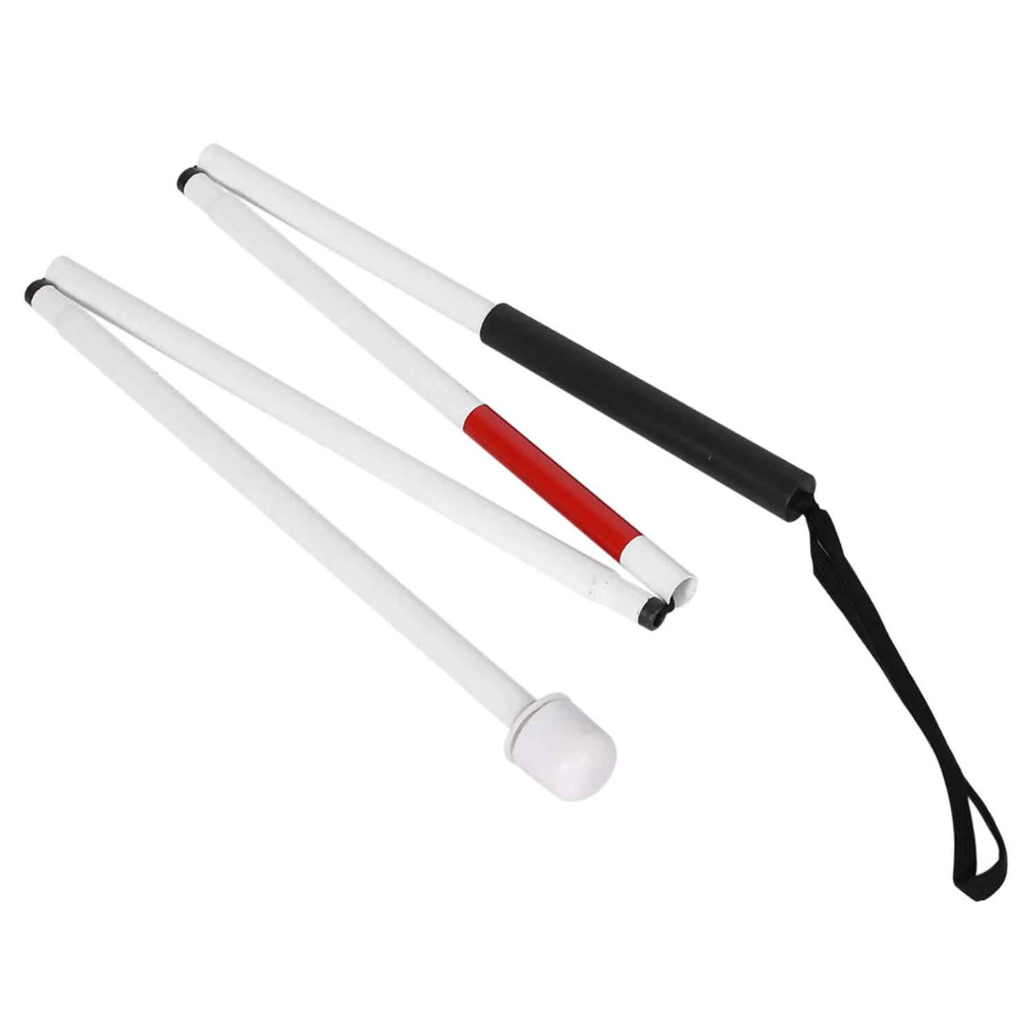 127cm 4-Sections Aluminum Alloy Folding Cane Walking Stick For The Blind