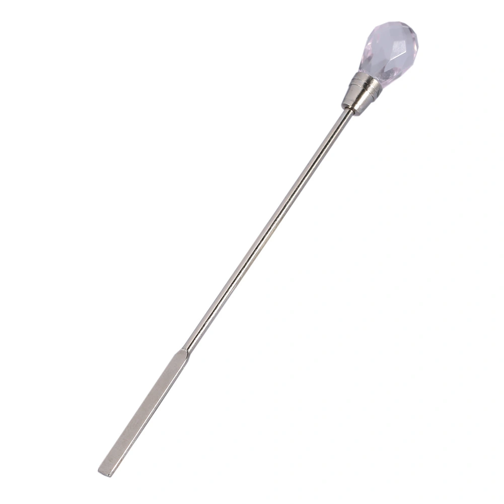 Nail Spatula Spoon Acrylic Gel Powder Stainless Steel Mix Stirring Rod Manicure Tool Set Pink