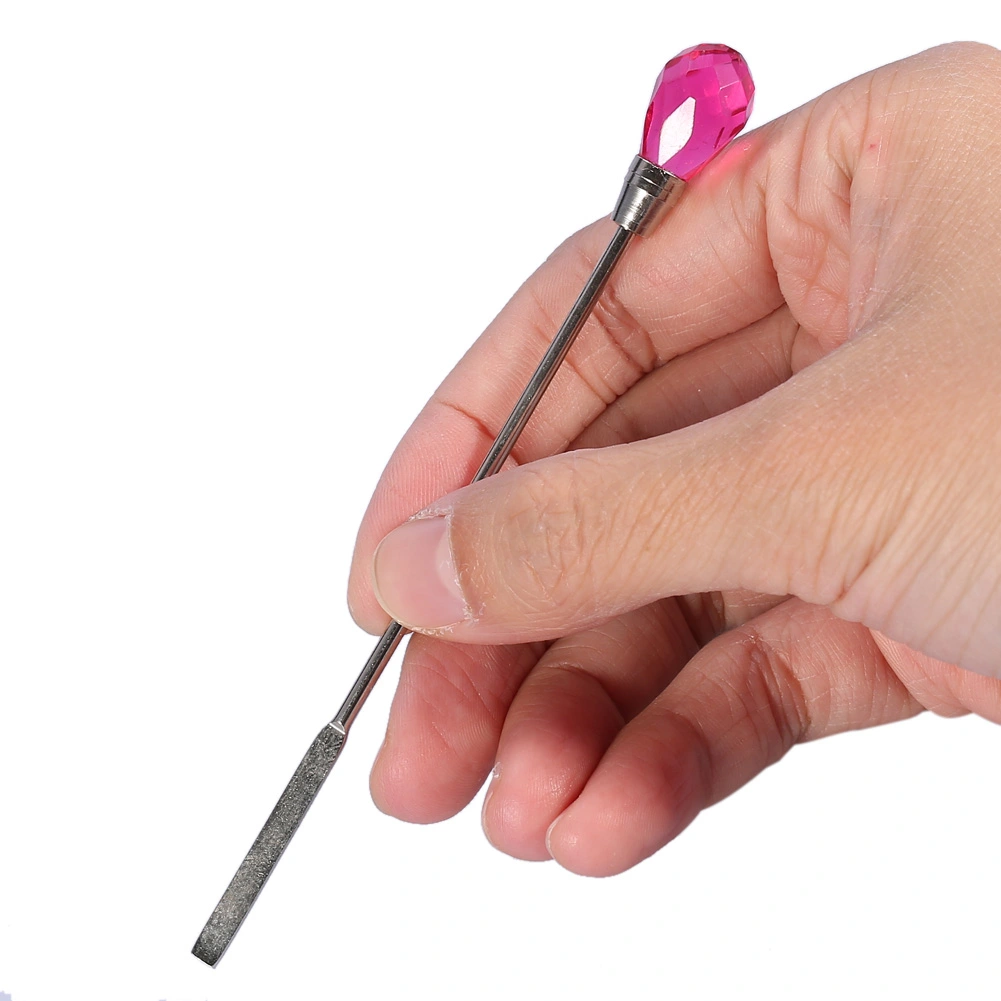 Nail Spatula Picker Spoon Acrylic UV Gel Powder Mix Stick Stirring Rod Manicure Tool Set Red