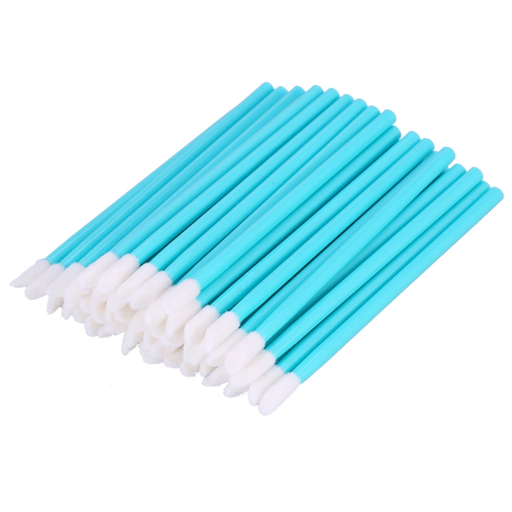 50PCS/Set Disposable Lip Brush Lipgloss Lipstick Applicator Makeup Cosmetic Tool(Blue)