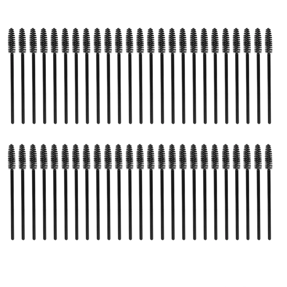 50Pcs/Set Disposable Eyelashes Brush Mascara Wands Applicator Eyes Makeup Cosmetic Tool Black