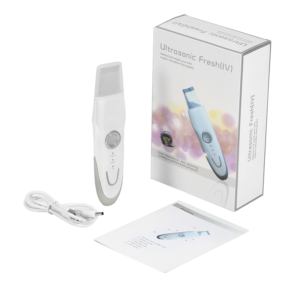 USB Rechargeable Ultrasonic Skin Clean Scrubber Pore Cleaner Facial Exfoliator Beauty Machine