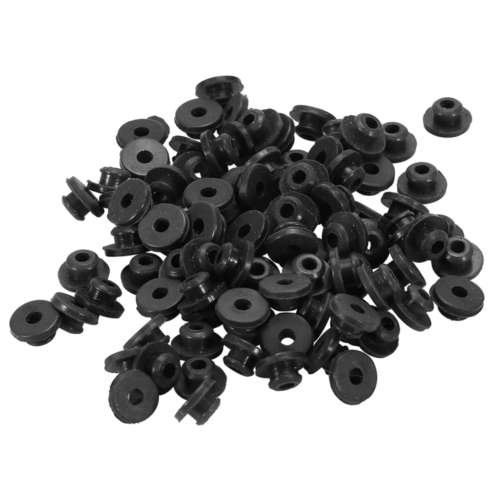 100Pcs/Bag Tattoo Machine Needle Rubber Nipple Grommet Pad Hat Body Art Accessory