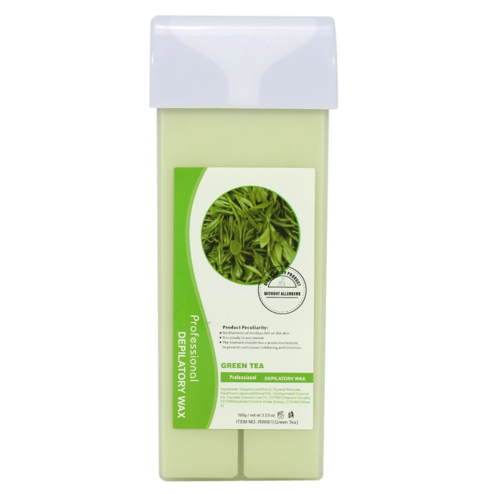 100g Professional Depilatory Wax Waxing Cream Arm Leg Underarm Body Hair Removal(Green Tea)