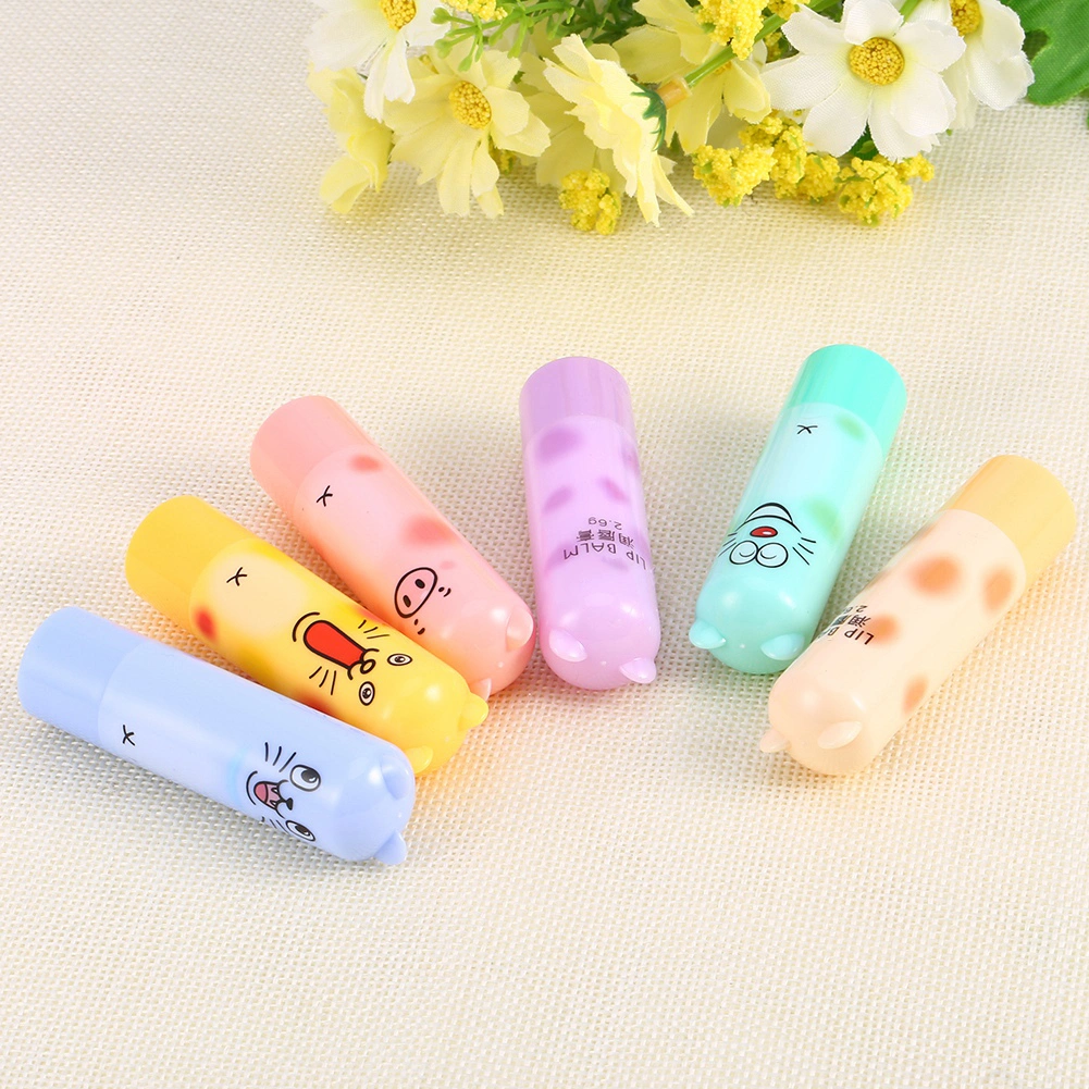 Women Men Kids Cute Animal Cartoon Moisturize Colorless Cosmetic Lipstick Lip Balm Pomade