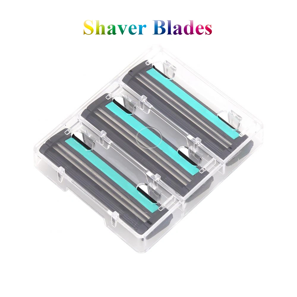 3pcs Men's Face Shaving Razor Shaver Blades Sharpener Razor 2 Layer