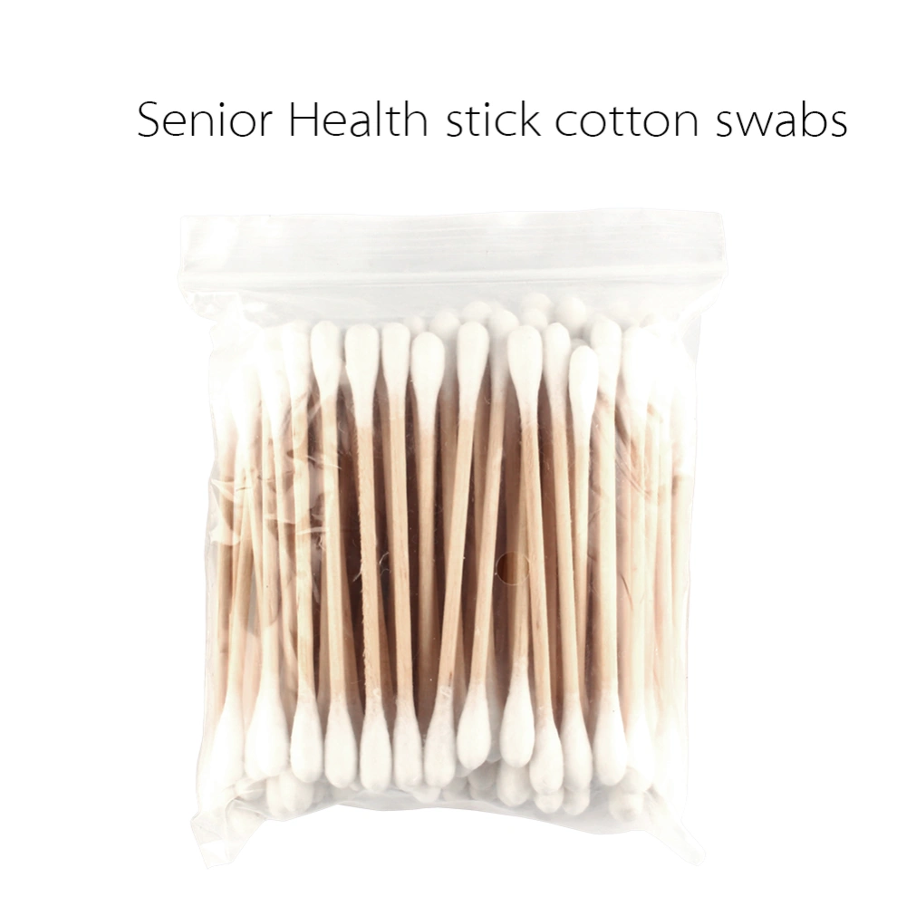 80PCs/Pack High Quality Cotton Swab Double Head Health Wood Makeup Brushes Cosmetics Ear Clean