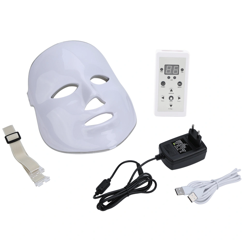 7 Colors Light Therapy LED Photon Facial Acne Wrinkle Remove Skin Rejuvenation Mask EU Plug