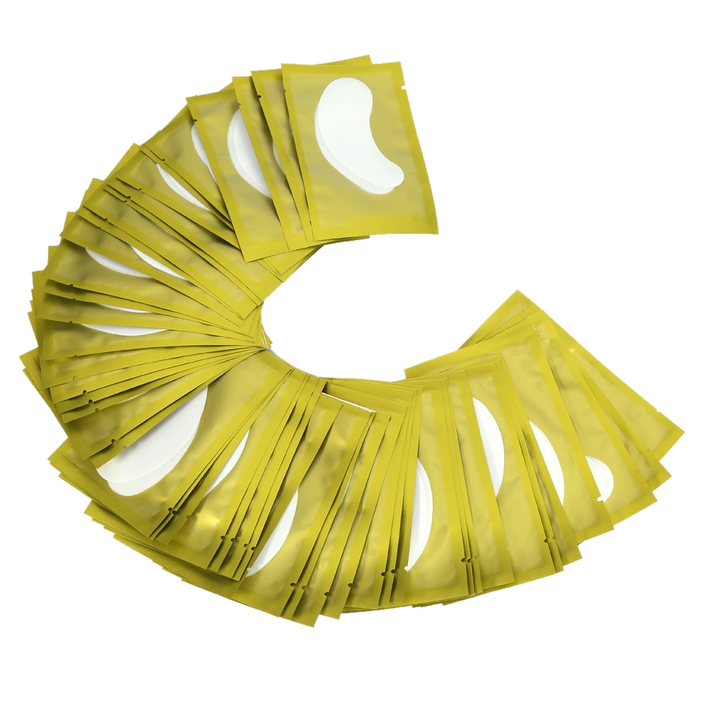 50Pairs/Set Eyelash Extension Hydrogel Under Eye Gel Lint Free Pad Patch Sticker Tape Gold