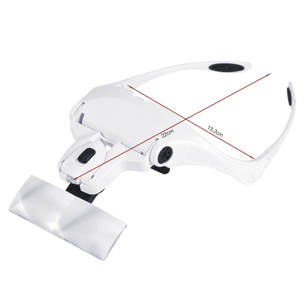 New 5 Lens Headset Magnifier With LED Lights Hand Free Magnifying Glass Eyelash Extension