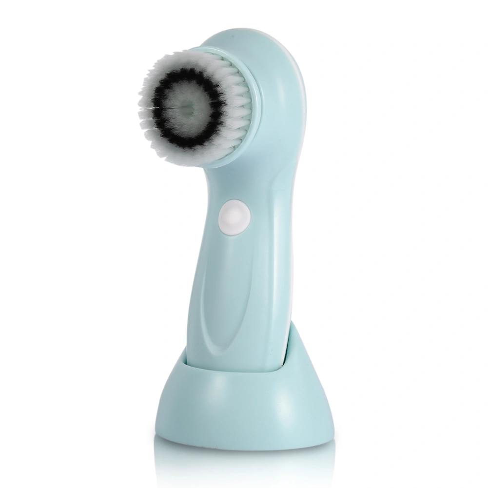 Fashion Replaceable Heads Electric Rotating Facial Cleansing Brush Face Cleaners (Blue)