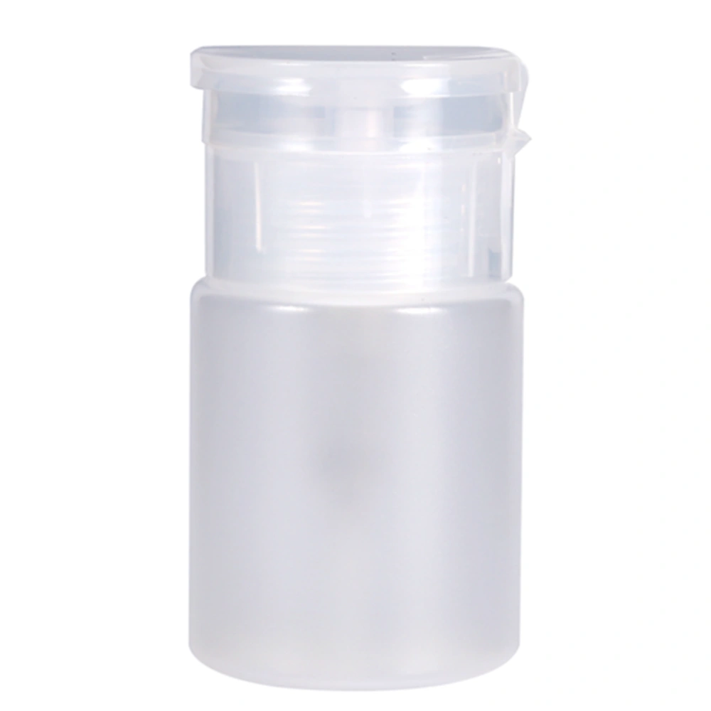 60ML Pump Dispenser Nail Polish Remover Alcohol Liquid Makeup Cosmetic Travel Bottle (White)