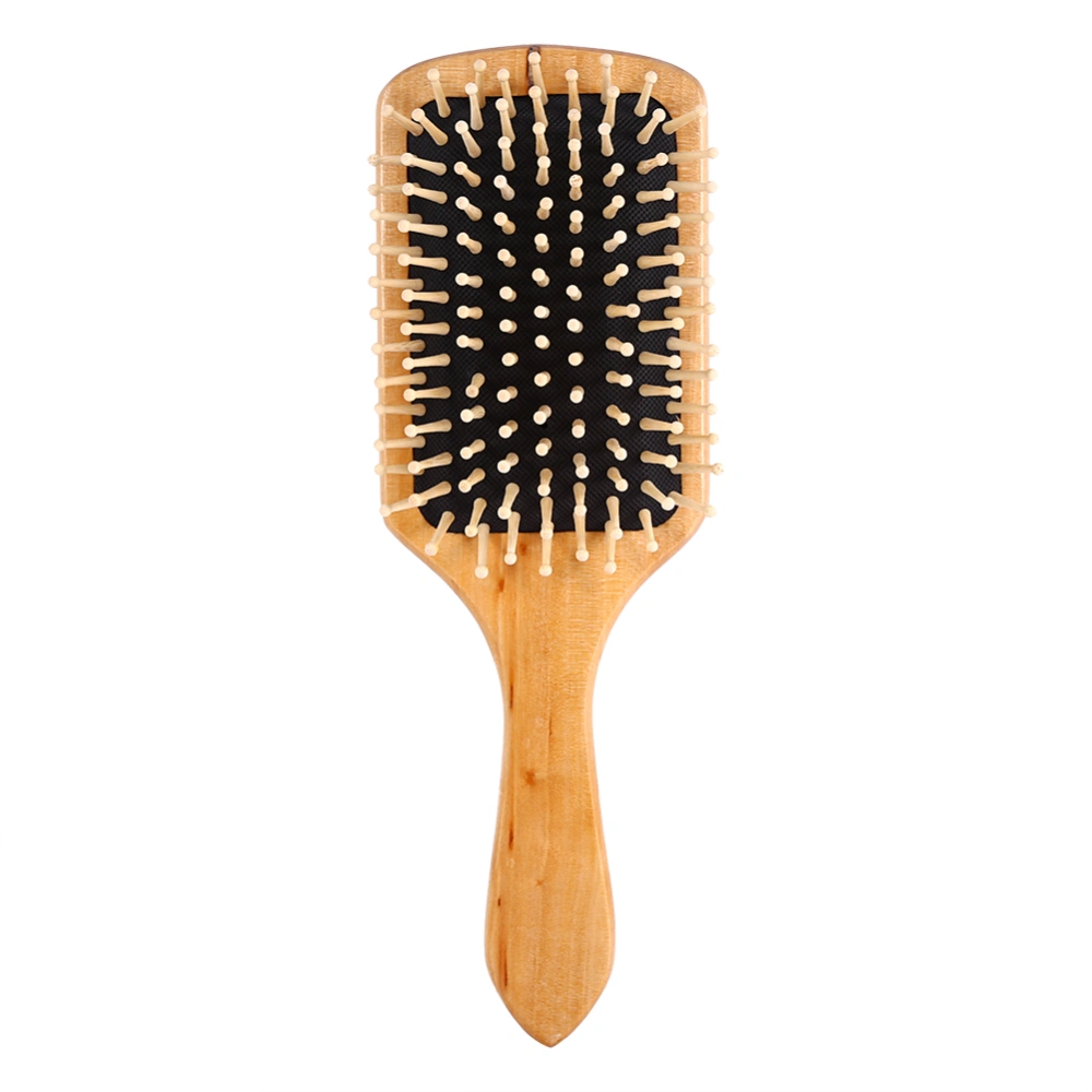 1PC Natural Wooden Massage Comb Hair Scalp Health Care Paddle Hairbrush Tool ( Black )