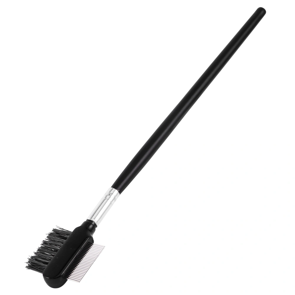 High Quality Eyelash Eyebrow Brush Comb Wood Handle Double Head Extension Metal Steel Makeup