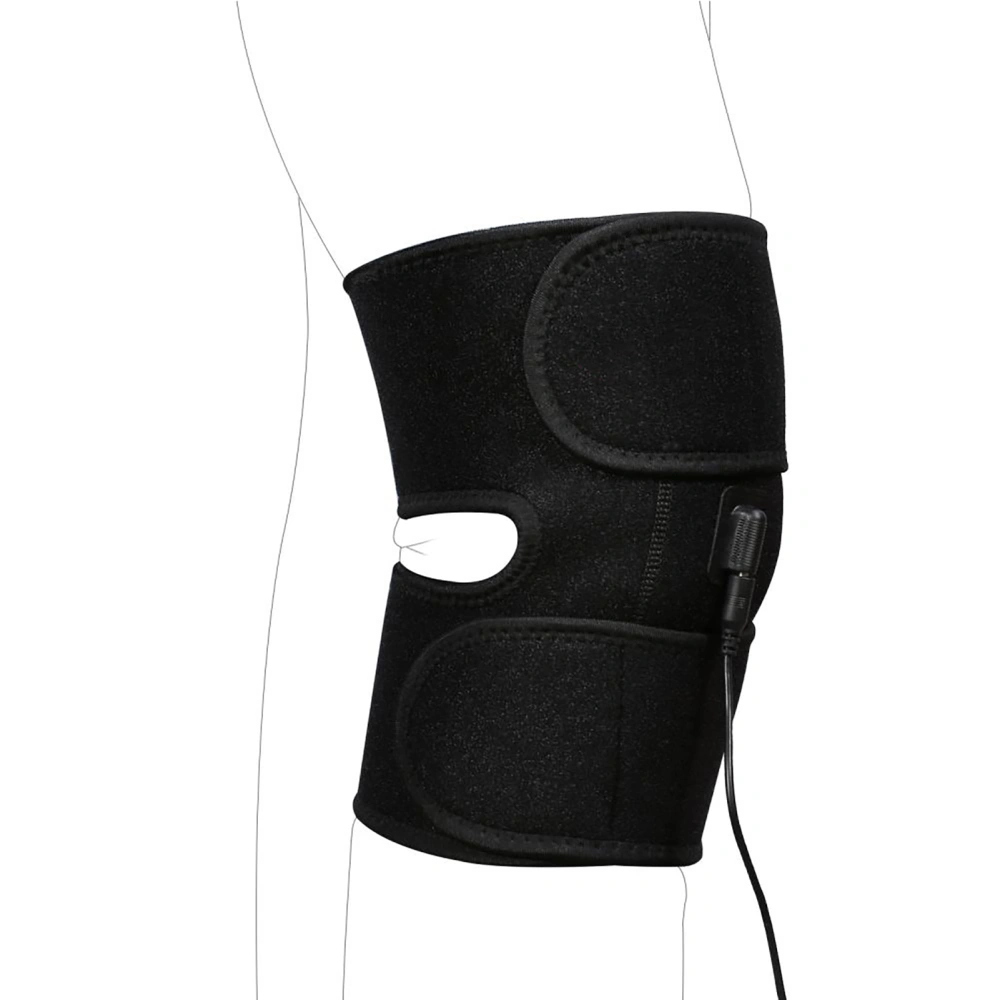 Adjustable Heated Pad Heat Therapy Knee Wrap Brace Thermotherapy W/ Pocket