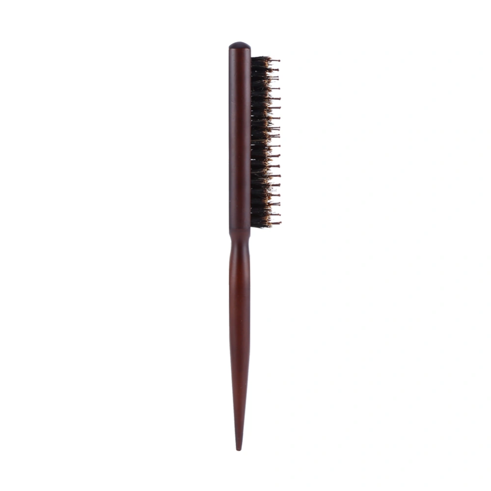 Wood Handle Natural Boar Bristle Hair Brush Fluffy Comb Hairdressing Barber Tool