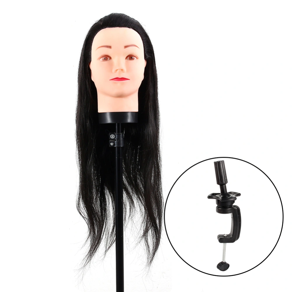 New Hairdressing Practice Training Mannequin Head With Clamp Black