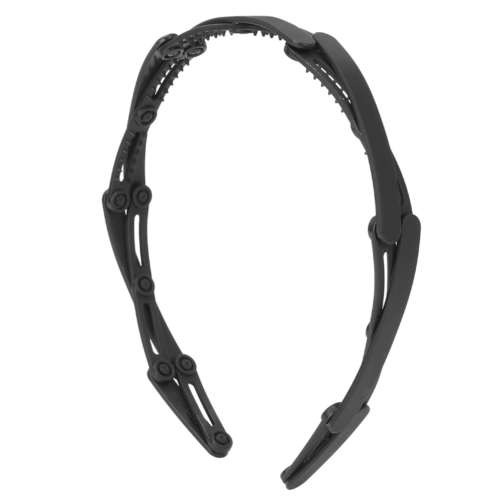 Compact Folding Headband Retractable Pocket Headband Hair Hoops Headpiece for GirlsBlack