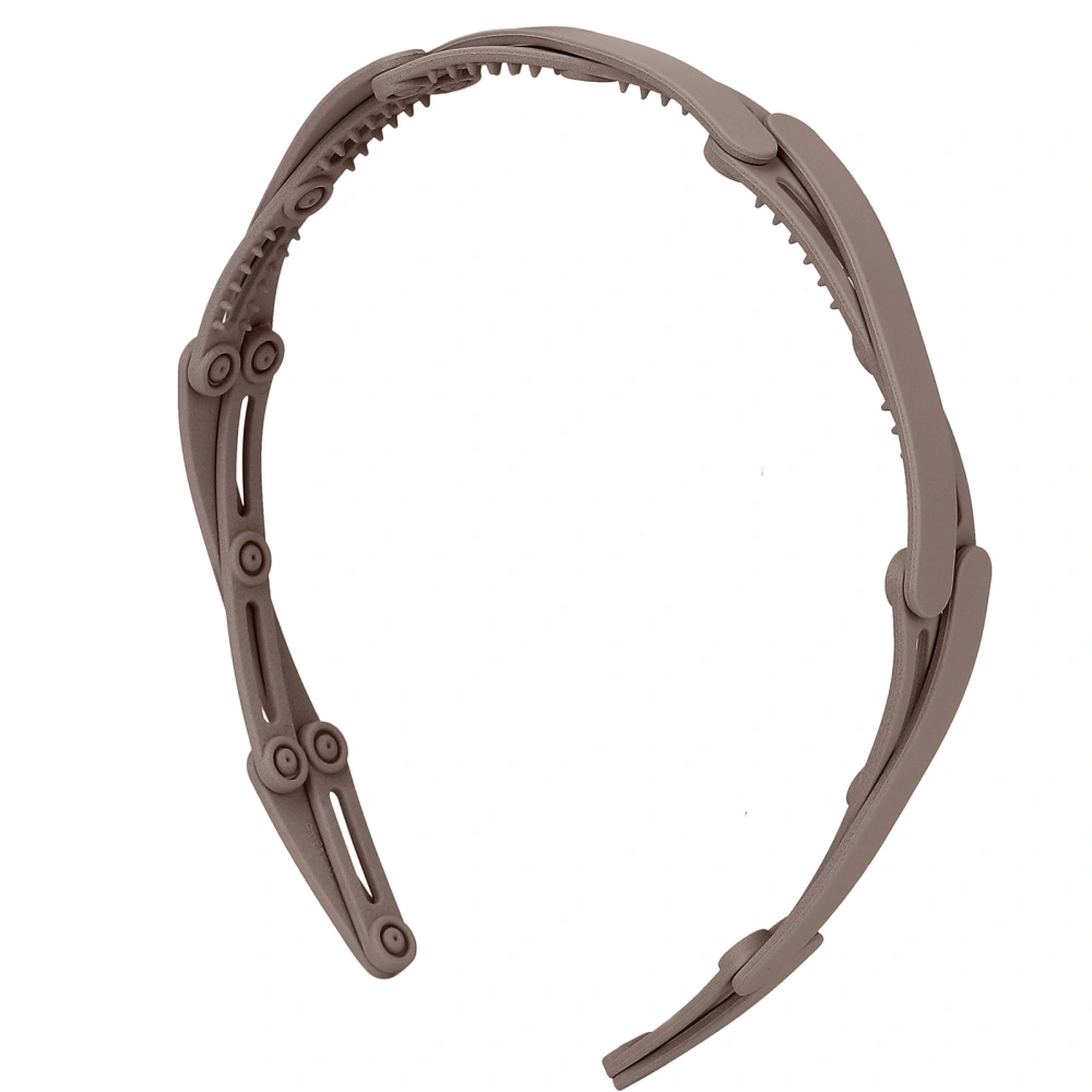 Compact Folding Headband Retractable Pocket Headband Hair Hoops Headpiece for GirlsCoffee Color