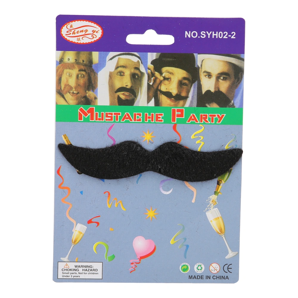 Halloween Party Fake Black Mustache Festive Performance Cosplay Artificial Beard