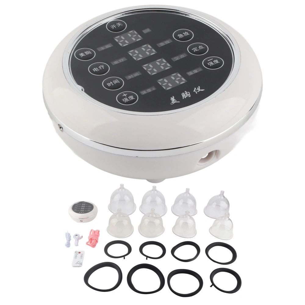 Electric Micro Current Breast Massager Vacuum Cup Therapy Breast Massage Machine