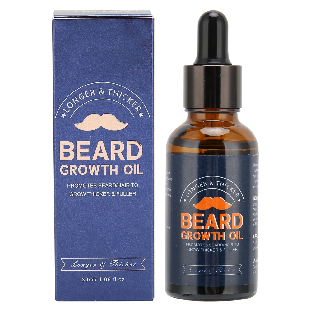 Beard Growth Oil Home Salon Beard Nourishing Moisturizing Conditioning Serum 30ml