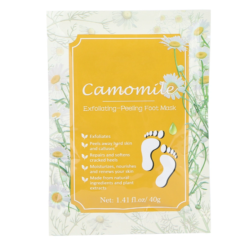 Elaimei Nourishing Foot Peel Mask Dead Skin Calluses Removal Chamomile Exfoliating Foot Mask 40g