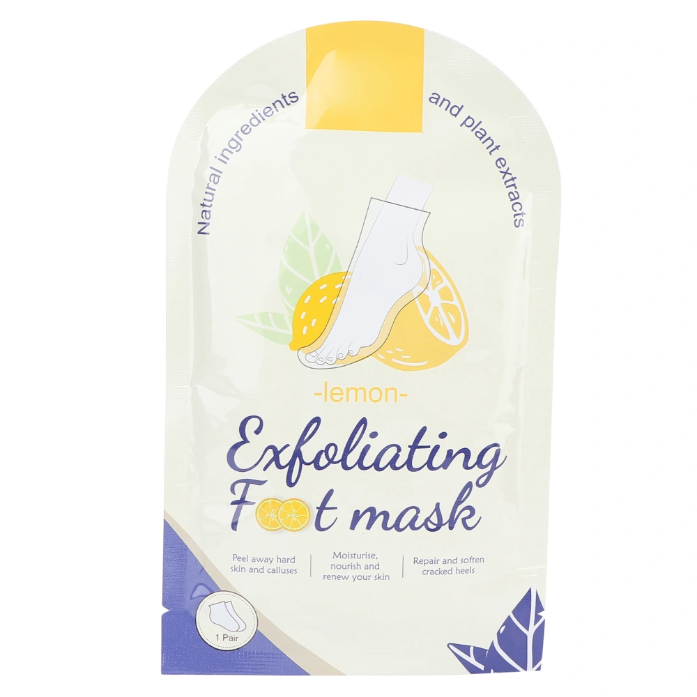 Elaimei Moisturizing Foot Peel Mask Dead Skin Callus Removal Fast Absorption Lemon Foot Mask